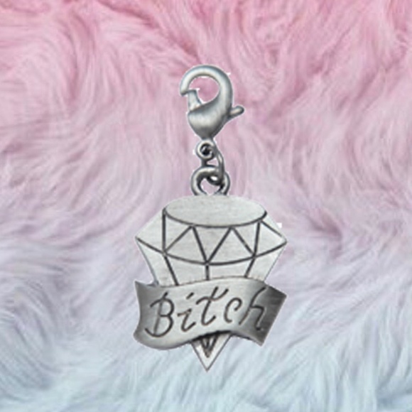 Underground Hound Bitch Diamond Bling Collar charm Pet charm Cat charm - Picture 1 of 1